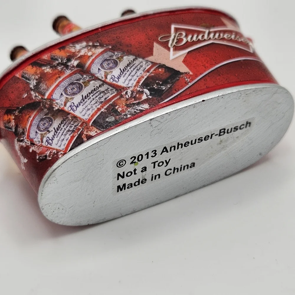 Budweiser Anheuser-Busch Bottles in Ice Bucket Tu Holiday Ornament 2013